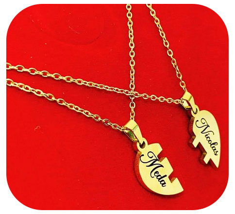 Chainette double coeur