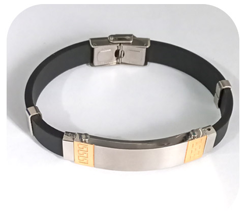 Bracelet argent et or plaqué