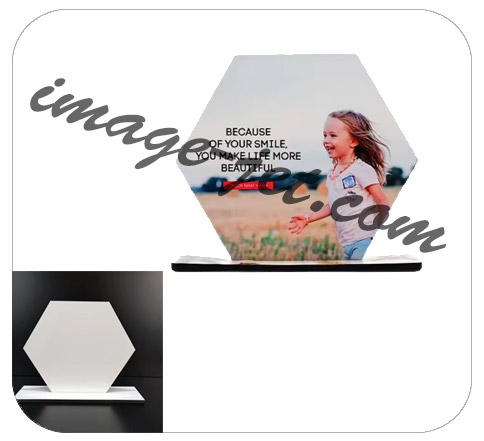 Cadres photo MDF personnalisés hexagonaux