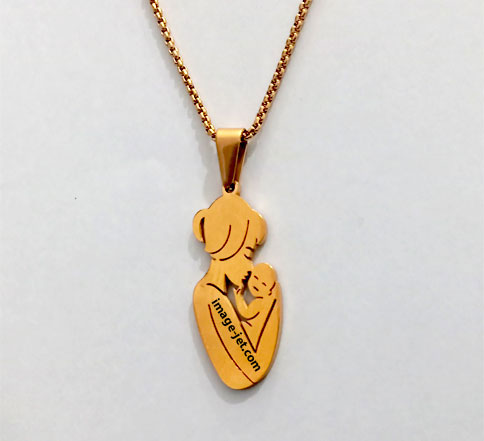 Chainette mère enfant plaqué or personnalisée