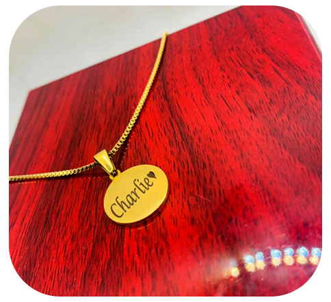 Chainette ronde grosse plaque