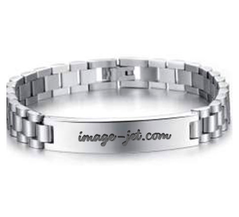 Gourmette block argent