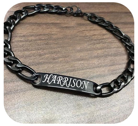 Gourmette noire mixte