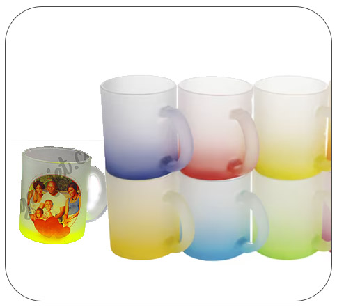 Mug transparent de couleur personnalisée