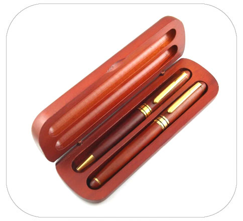 Coffret stylo en bois gravé ou impression